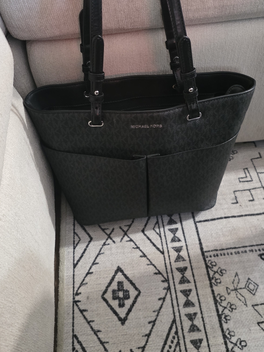 Michael Kors Black Logo Tote Bag